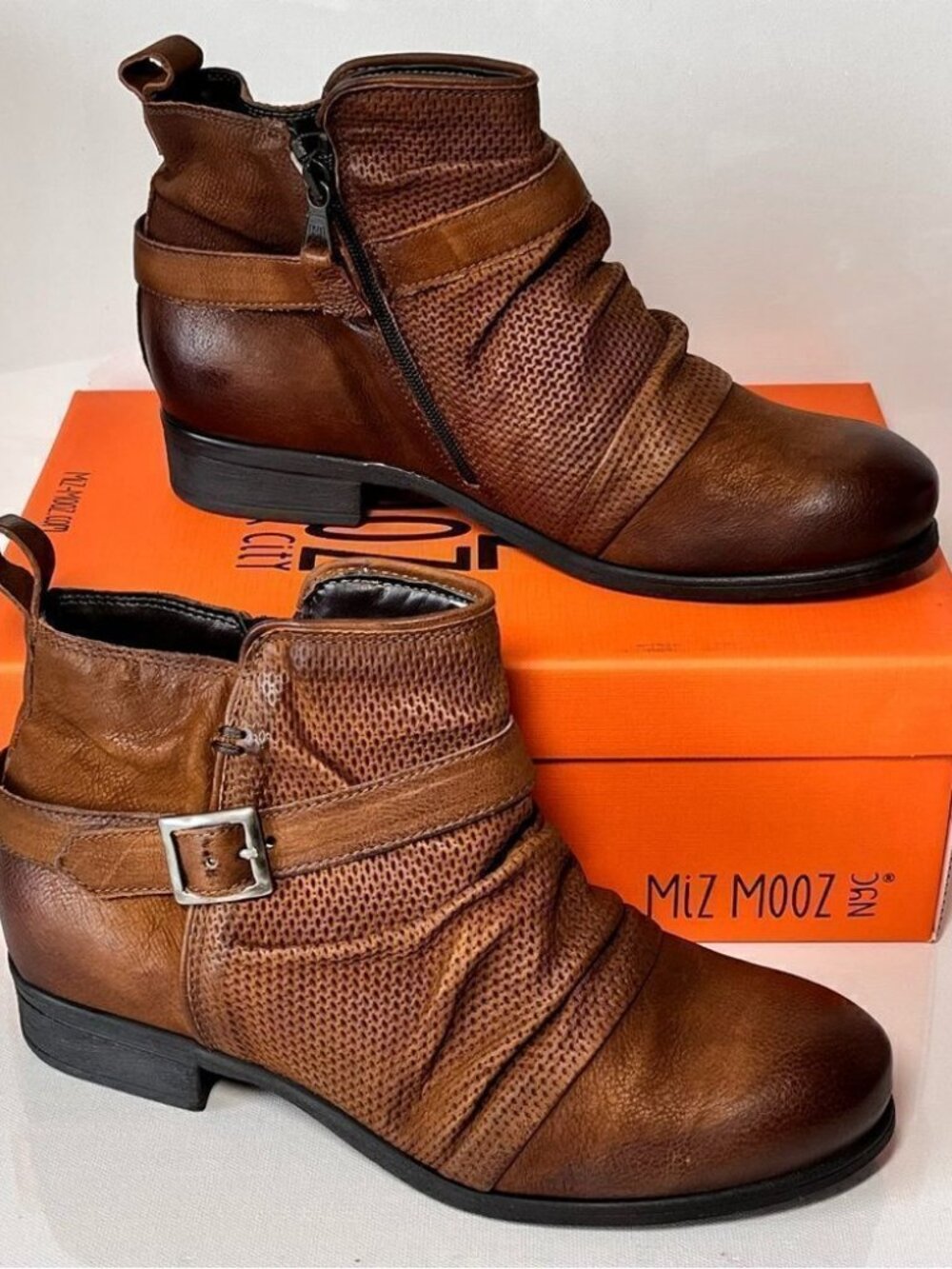 Miz Mooz Suzy Wide Width Leather Ankle Boots